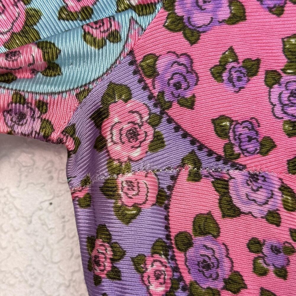 Vintage Stockton Shirt Womens Retro Floral Disco Button Up Blouse 70s 80s S/M - Picture 8 of 13